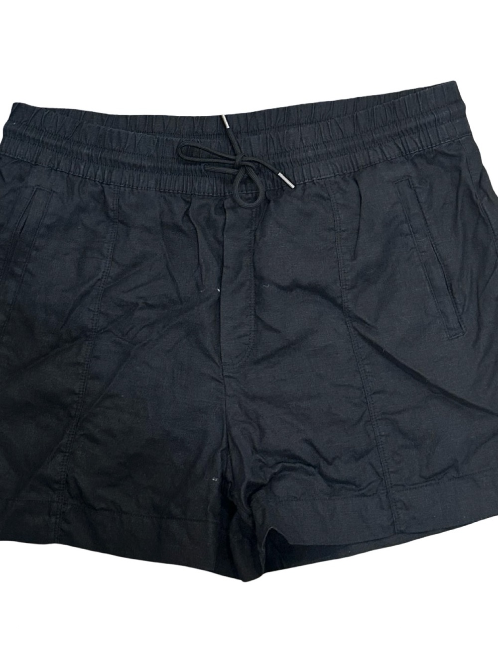 EUC Athleta Womens Large Classic Black Linen Drawstring Shorts